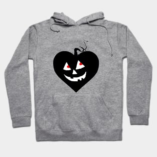 Happy Hallowin Party heart Halloween day red pumpkin pixel art Hoodie